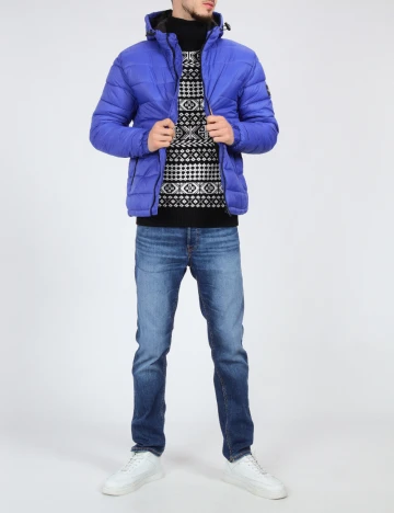 Geaca BOSS, albastru Albastru