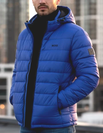 Geaca BOSS, albastru Albastru