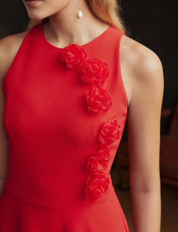 Rochie lunga MOTF, rosu