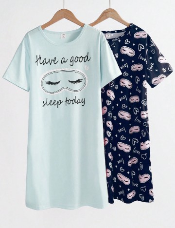 Set rochii de noapte Shein Kids, mix culori