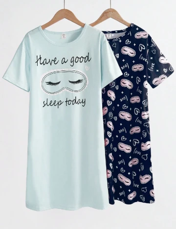 Set rochii de noapte Shein Kids, mix culori Mix culori