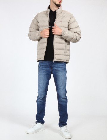 Geaca Tommy Hilfiger, gri deschis