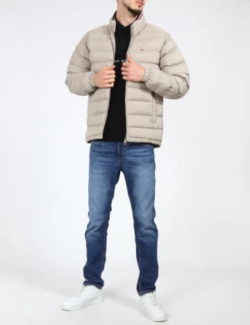 Geaca Tommy Hilfiger, gri deschis Gri