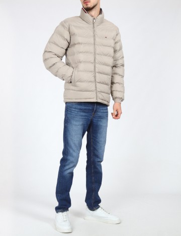 Geaca Tommy Hilfiger, gri deschis