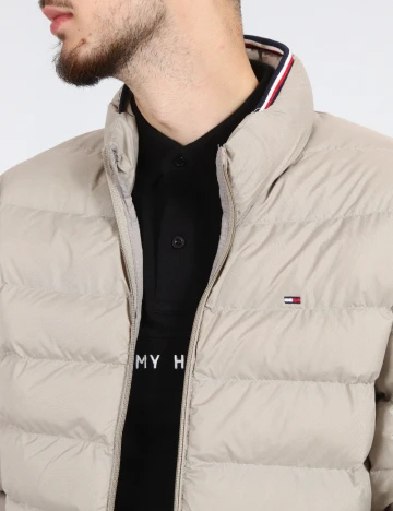 Geaca Tommy Hilfiger, gri deschis Gri