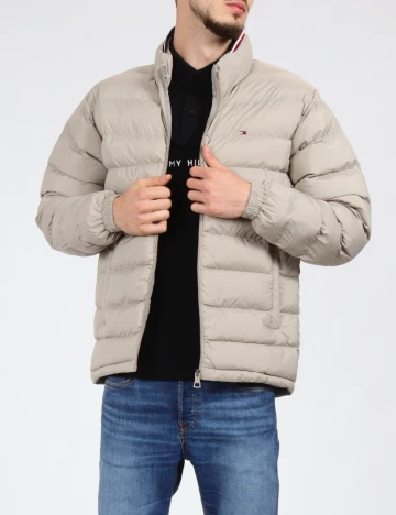 Geaca Tommy Hilfiger, gri deschis Gri