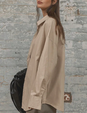 Camasa Oversize Musera, crem Crem