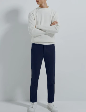 Pantaloni Zara, bleumarin Albastru