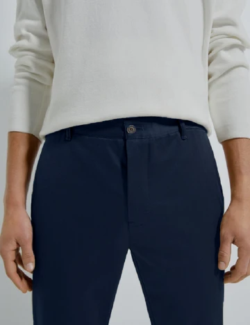 Pantaloni Zara, bleumarin Albastru