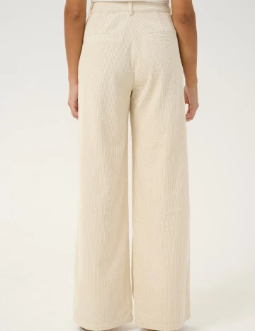 Pantaloni Culture, crem Crem