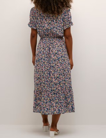 Rochie medie Cream, mix culori