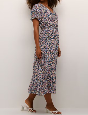 Rochie medie Cream, mix culori