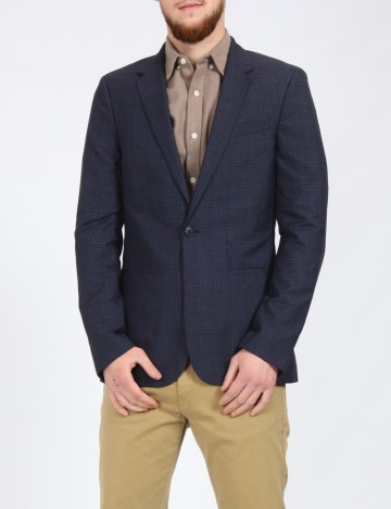 
						Sacou Topman, albastru/negru