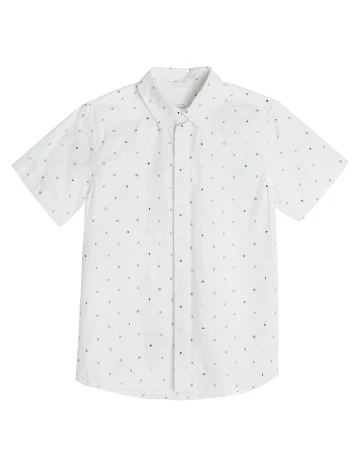 Camasa Cool Club, alb Alb