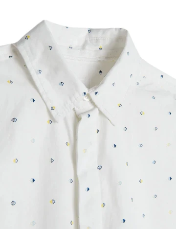 Camasa Cool Club, alb Alb