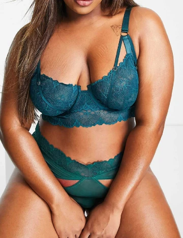 Chilot Wolf & Whistle Plus Size, turcoaz Verde