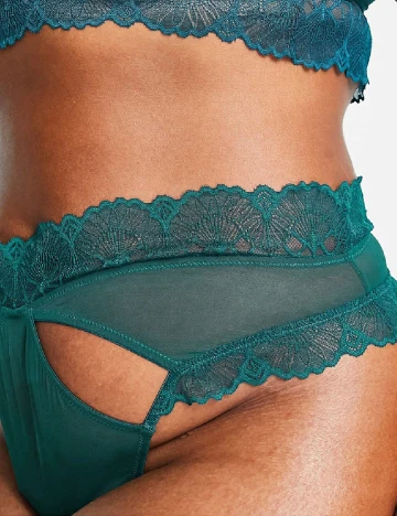 Chilot Wolf & Whistle Plus Size, turcoaz Verde