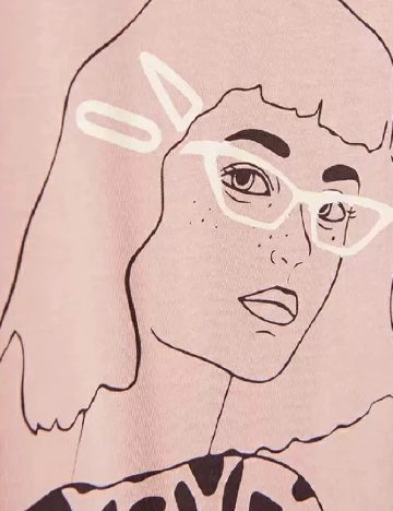 Tricou Cool Club, roz Roz