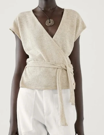 Bluza Massimo Dutti, bej Crem