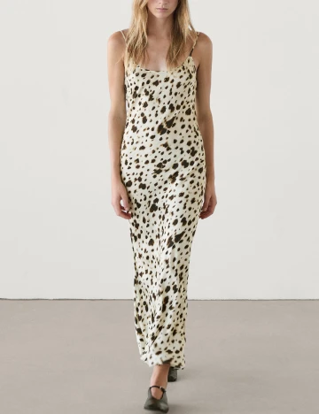 Rochie lunga Massimo Dutti, animal print