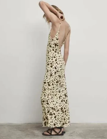 Rochie lunga Massimo Dutti, animal print