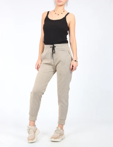 Pantaloni Zara, bej Crem