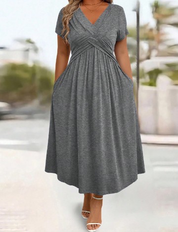 
						Rochie medie SHEIN CURVE, gri