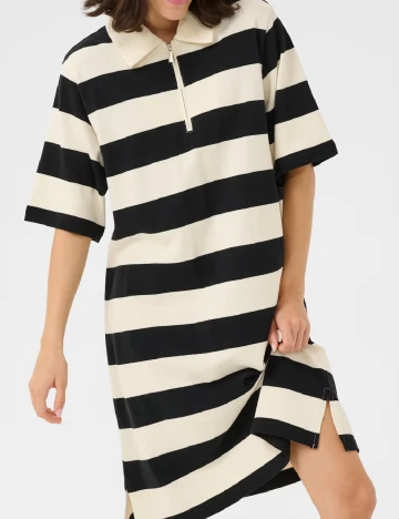 Rochie scurta Kaffe, negru/ecru