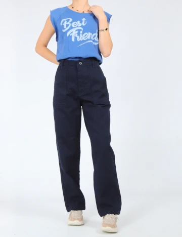 Pantaloni Zra, albastru