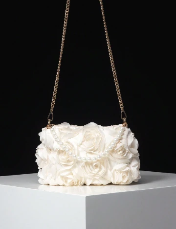 Geanta SHEIN, ecru Alb