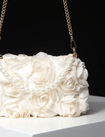 Geanta SHEIN, ecru Alb