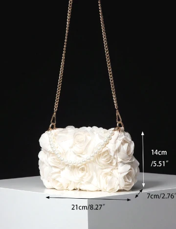 Geanta SHEIN, ecru Alb