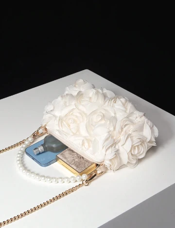 Geanta SHEIN, ecru Alb