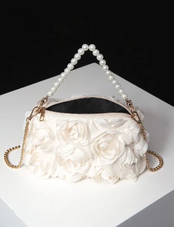 Geanta SHEIN, ecru Alb