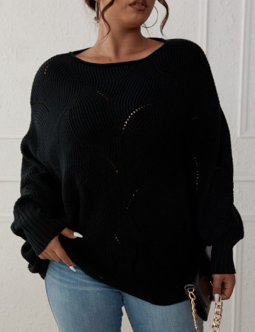 
						Pulover SHEIN CURVE, negru