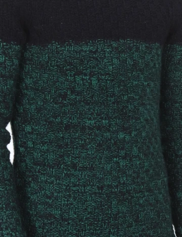 Pulover Bershka, bleumarin/verde Albastru