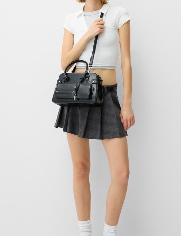 
						Geanta Bershka, negru