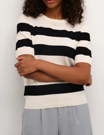 Bluza Kaffe, alb/negru