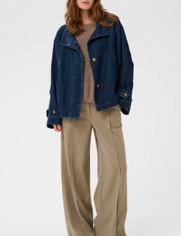 Jacheta Oversize Soaked In Luxury, albastru