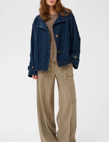 Jacheta Oversize Soaked In Luxury, albastru Albastru