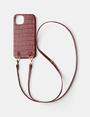 Husa pentru telefon Bershka, visiniu Rosu