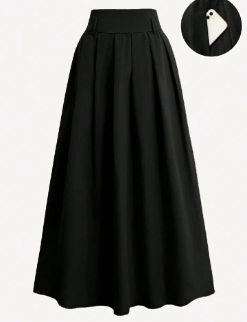 Fusta SHEIN CURVE, negru