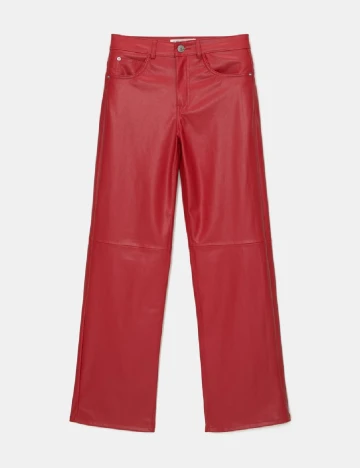 Pantaloni Pull&Bear, rosu
