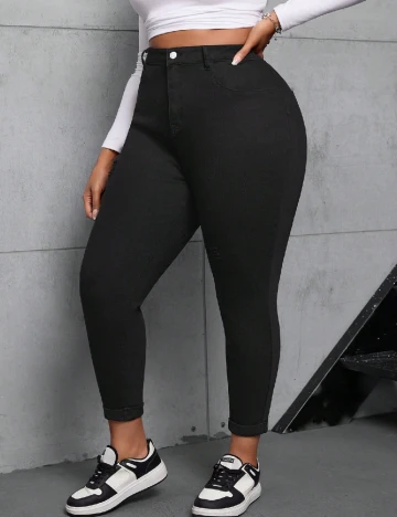 Blugi SHEIN CURVE, negru