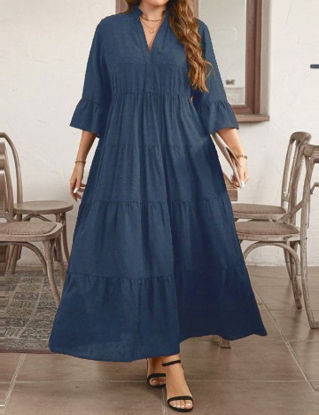 
						Rochie lunga SHEIN CURVE, albastru