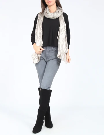 Esarfa Zara, argintiu Gri