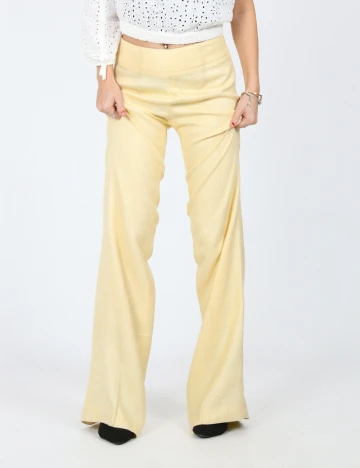 Pantaloni Zra, galben