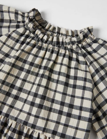 Bluza Zara, bej/negru Crem