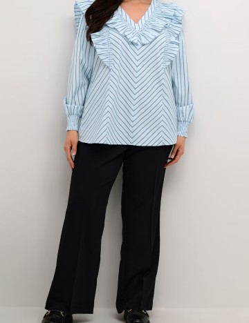 
						Bluza Kaffe Curve, albastru