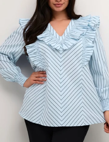 Bluza Kaffe Curve, albastru